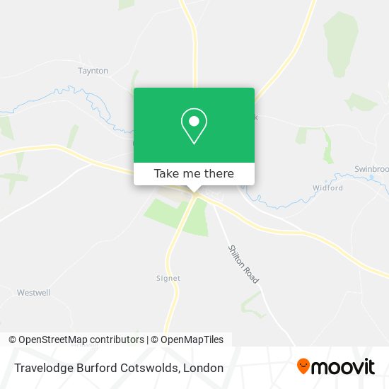 Travelodge Burford Cotswolds map