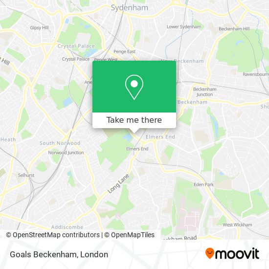 Goals Beckenham map