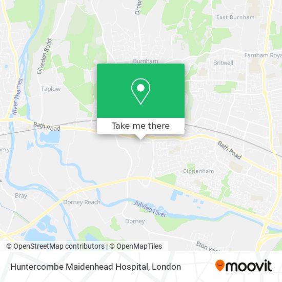 Huntercombe Maidenhead Hospital map