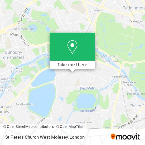 St Peters Church West Molesey map