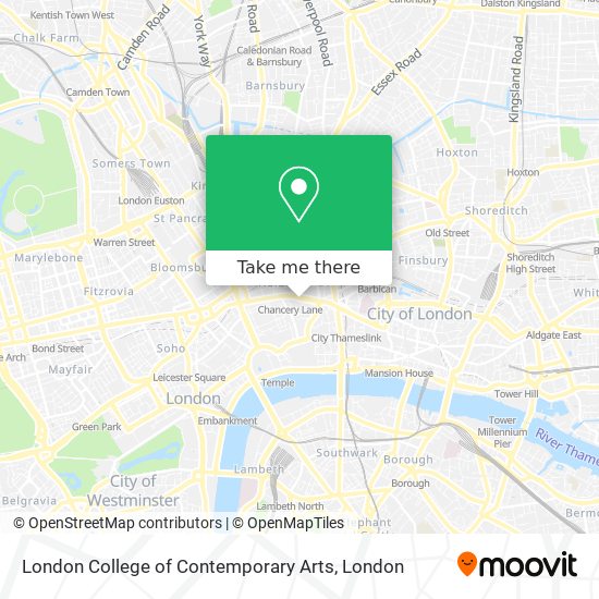 London College of Contemporary Arts map