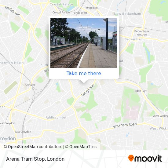 Arena Tram Stop map