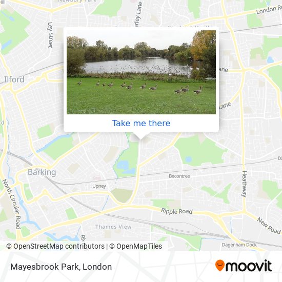 Mayesbrook Park map
