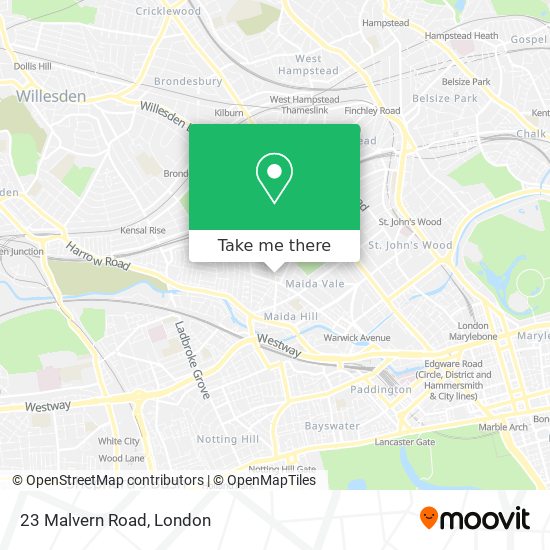 23 Malvern Road map