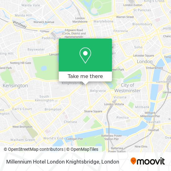 Millennium Hotel London Knightsbridge map