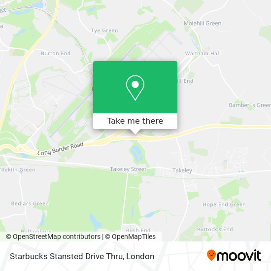 Starbucks Stansted Drive Thru map