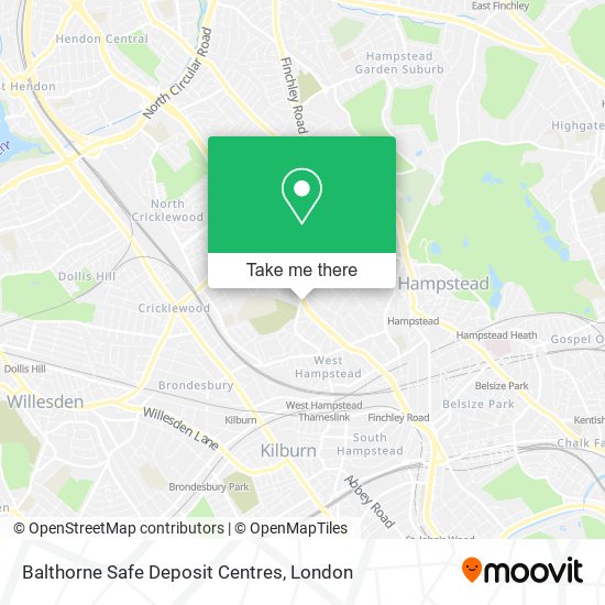 Balthorne Safe Deposit Centres map