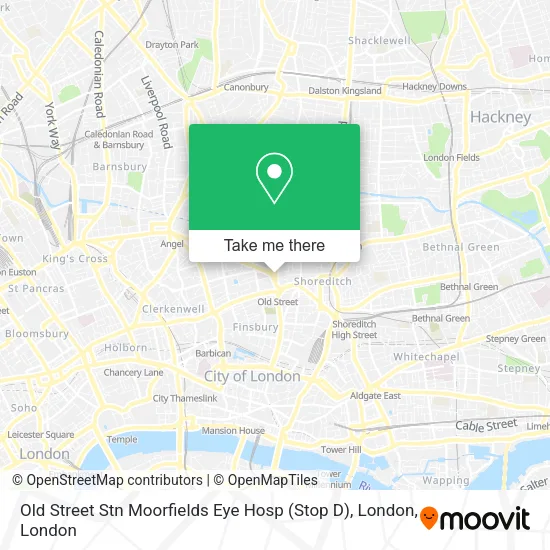 Old Street Stn Moorfields Eye Hosp (Stop D), London map