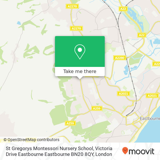 St Gregorys Montessori Nursery School, Victoria Drive Eastbourne Eastbourne BN20 8QY map