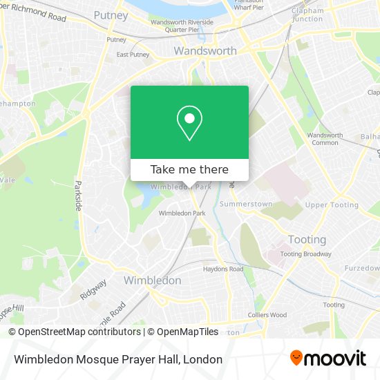 Wimbledon Mosque Prayer Hall map