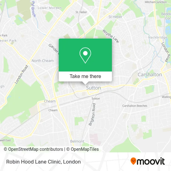 Robin Hood Lane Clinic map