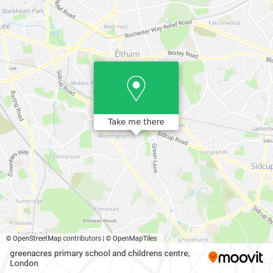greenacres primary school and childrens centre map