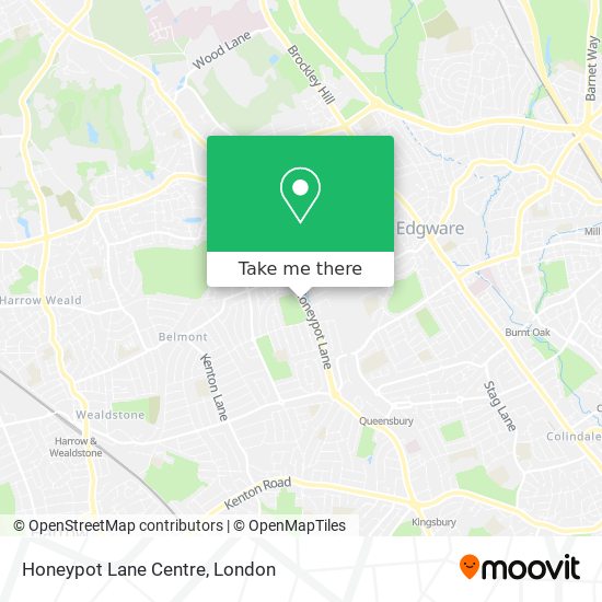Honeypot Lane Centre map