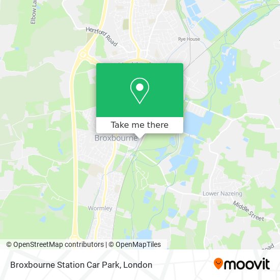 Broxbourne Station Car Park map
