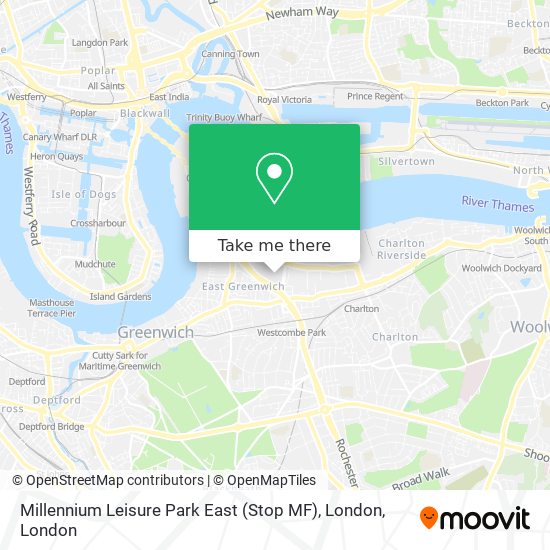 Millennium Leisure Park East (Stop MF), London map