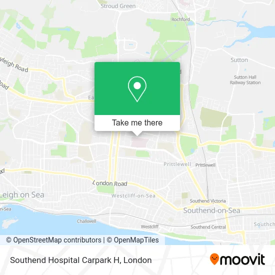 Southend Hospital Carpark H map