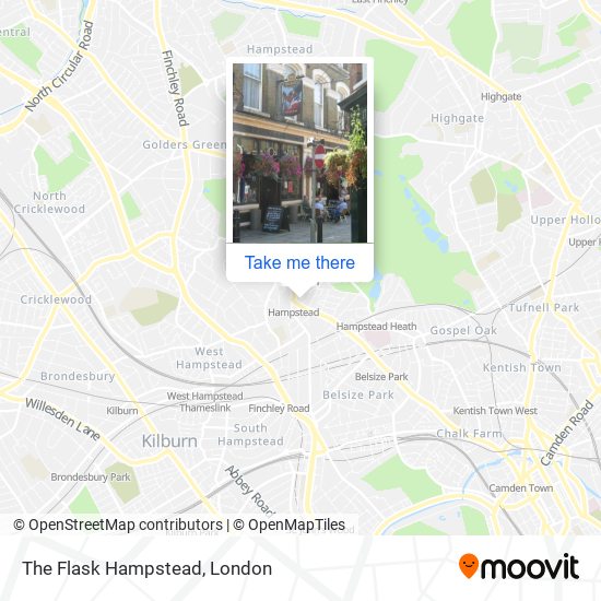 The Flask Hampstead map