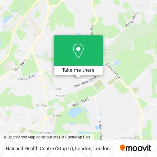 Hainault Health Centre (Stop U), London map