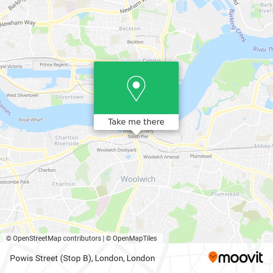 Powis Street (Stop B), London map