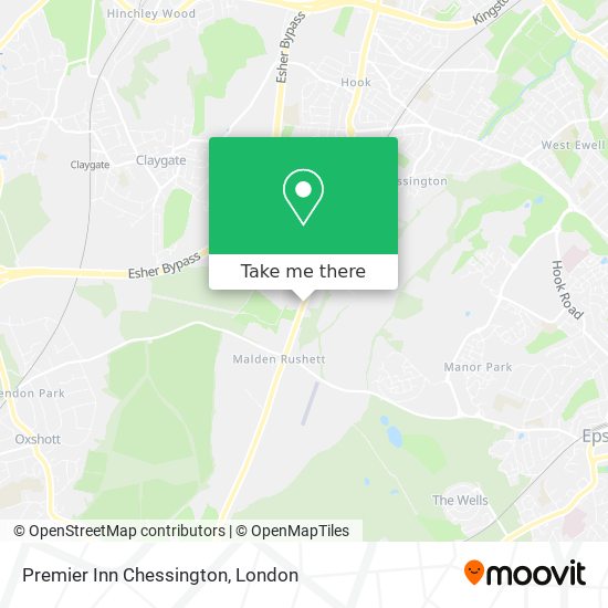 Premier Inn Chessington map