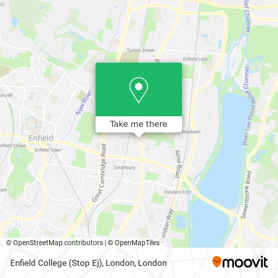 Enfield College (Stop Ej), London map