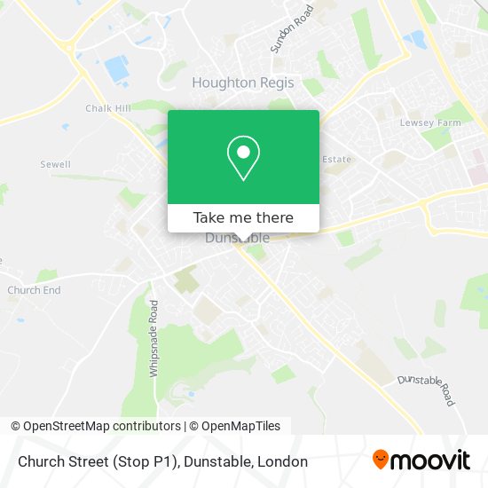 Church Street (Stop P1), Dunstable map