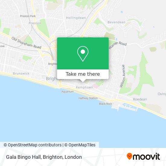 Gala Bingo Hall, Brighton map