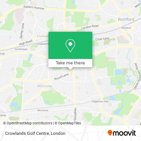 Crowlands Golf Centre map