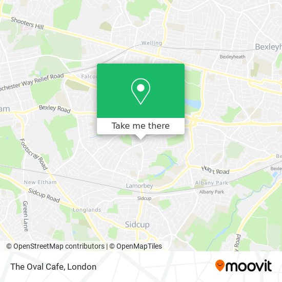 The Oval Cafe map