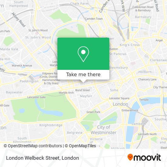 London Welbeck Street map