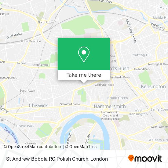 St Andrew Bobola RC Polish Church map