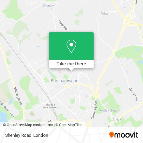 Shenley Road map