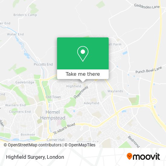 Highfield Surgery map