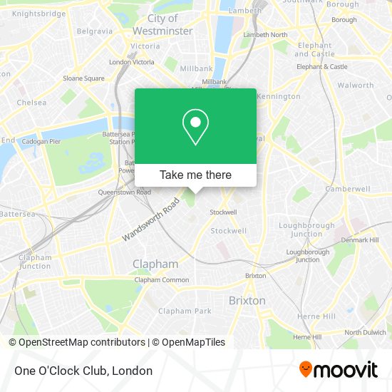 How To Get To One O Clock Club In Stockwell By Bus Train Or Tube