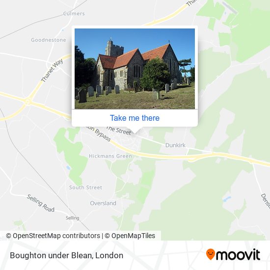 Boughton under Blean map