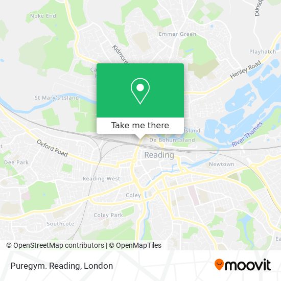 Puregym. Reading map