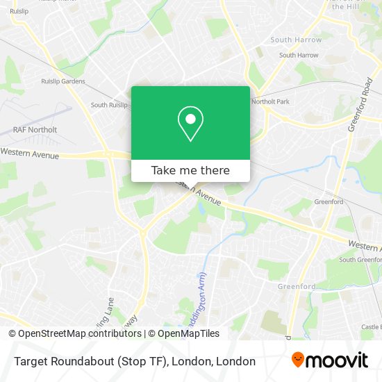 Target Roundabout (Stop TF), London map