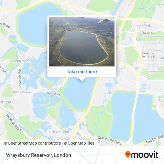 Wraysbury Reservoir map