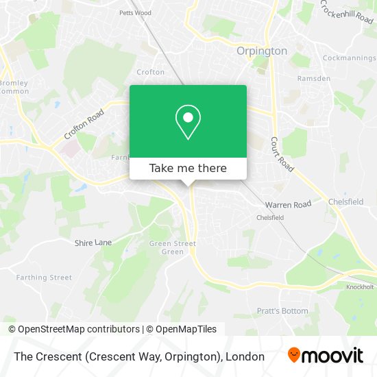 The Crescent (Crescent Way, Orpington) map