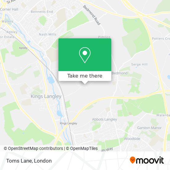 Toms Lane map