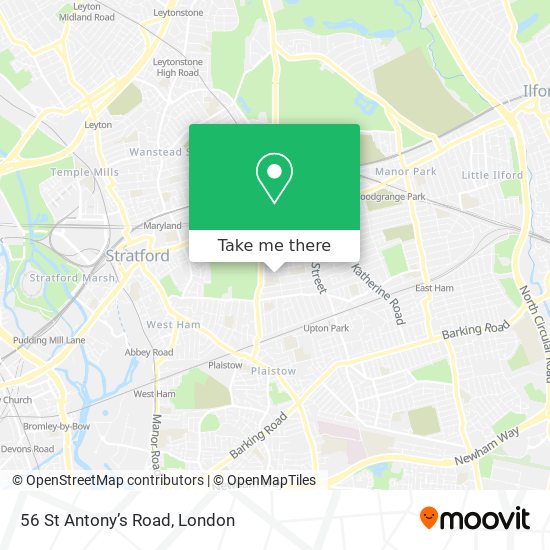 56 St Antony’s Road map