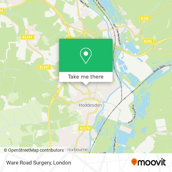 Ware Road Surgery map