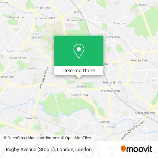 Rugby Avenue (Stop L), London map