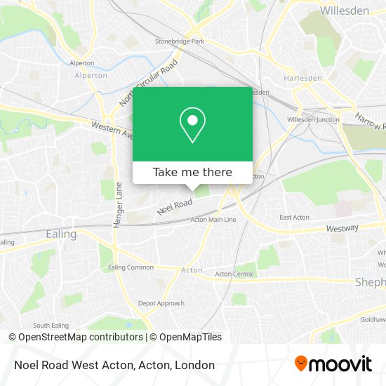 Noel Road West Acton, Acton map