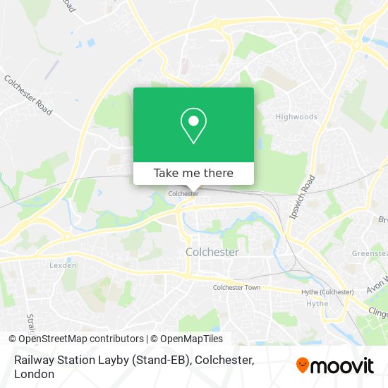 Railway Station Layby (Stand-EB), Colchester map