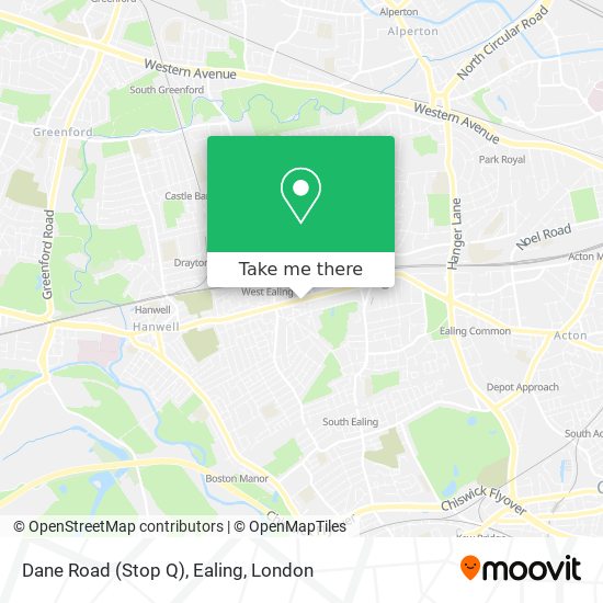 Dane Road (Stop Q), Ealing map