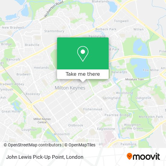 John Lewis Pick-Up Point map