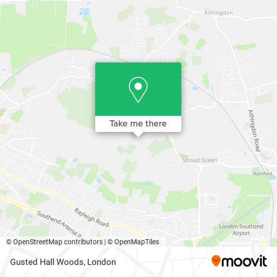 Gusted Hall Woods map
