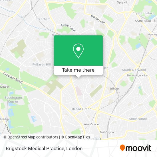 Brigstock Medical Practice map