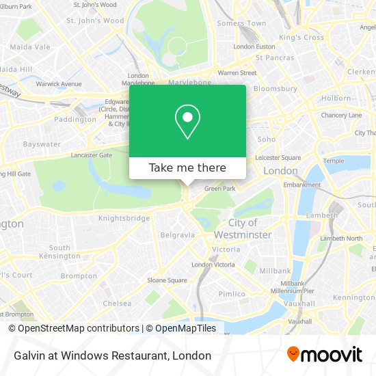 Galvin at Windows Restaurant map